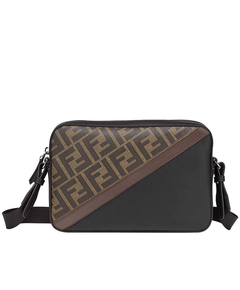 Fendi Camera Case Fabric Bag 7M0286 Coffee/Black